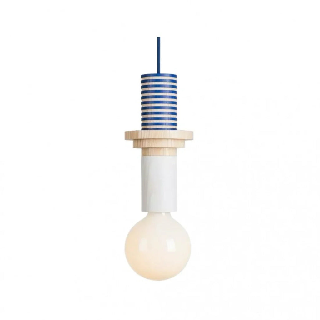 Alvar Multicolor Geometric Wood Pendant Light