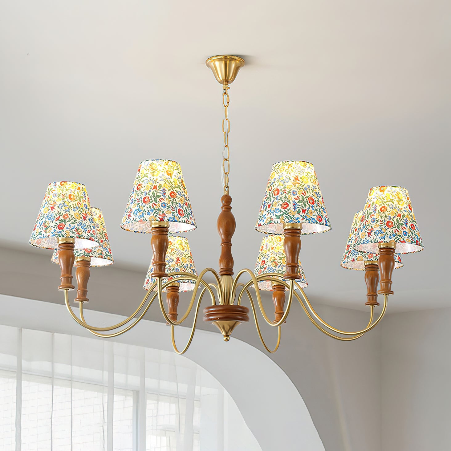 Alyssa Flower Fabric Chandelier