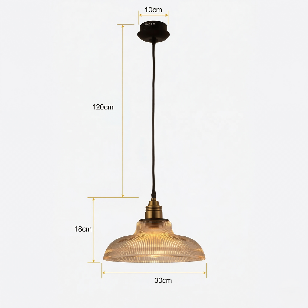 Aureli – Glass Pendant Lamp with Warm Light for Dining Table & Living Room
