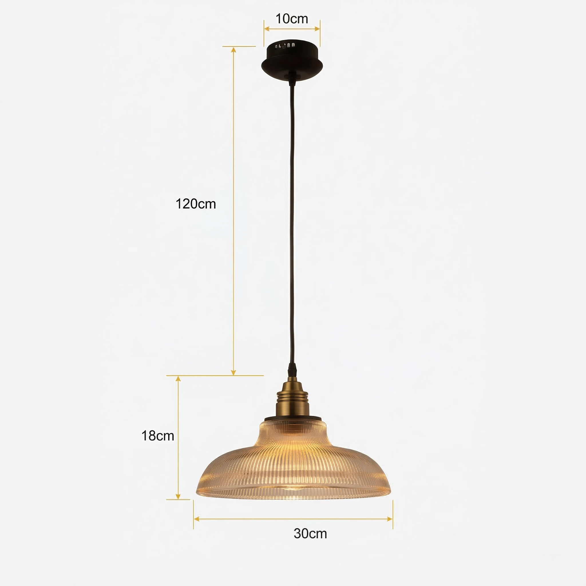 Aureli – Glass Pendant Lamp with Warm Light for Dining Table & Living Room