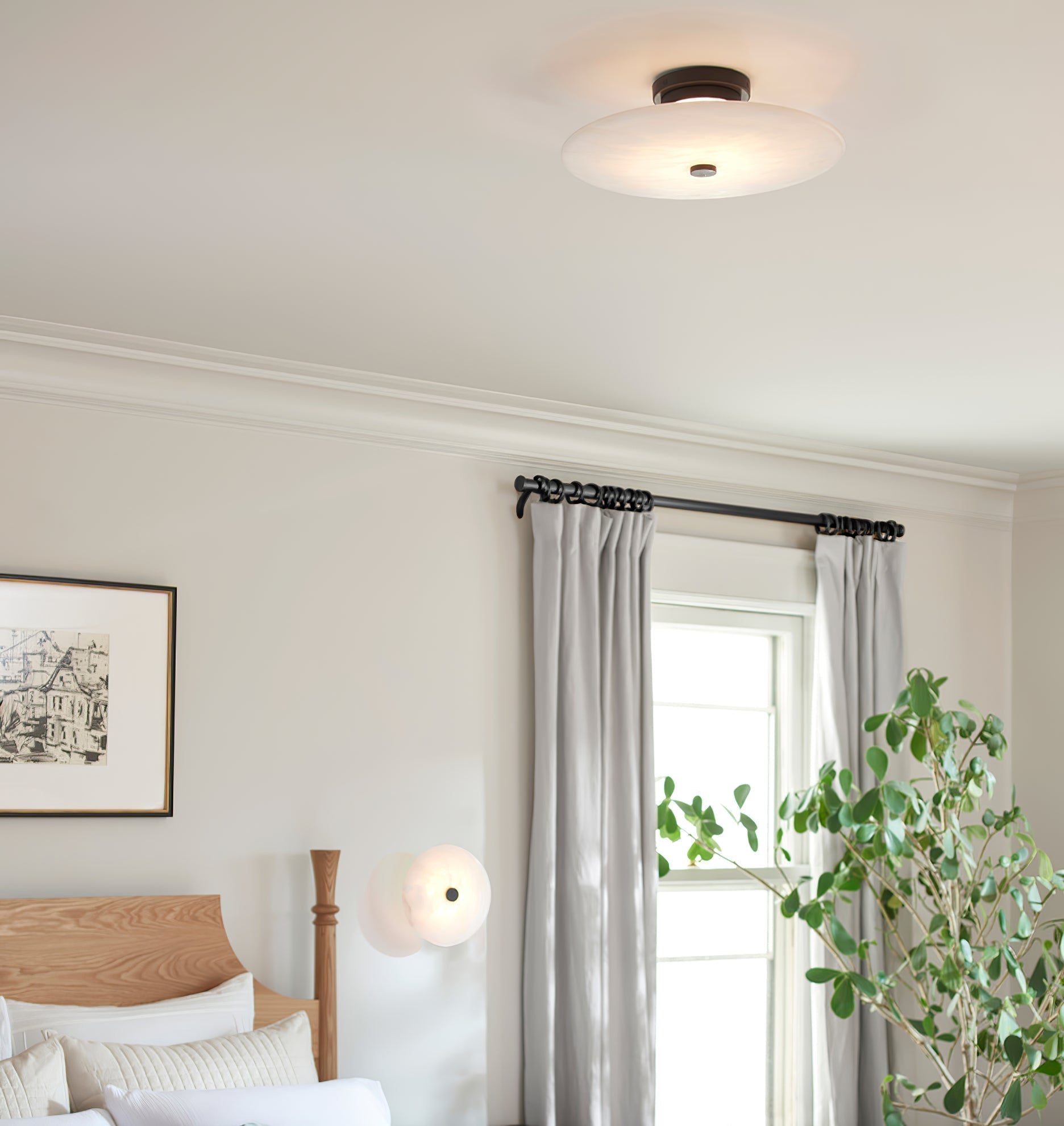 Clio Alabaster Ceiling Light