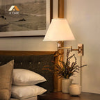 Arlington Linen Shade Metal Swing Arm Wall Lamp