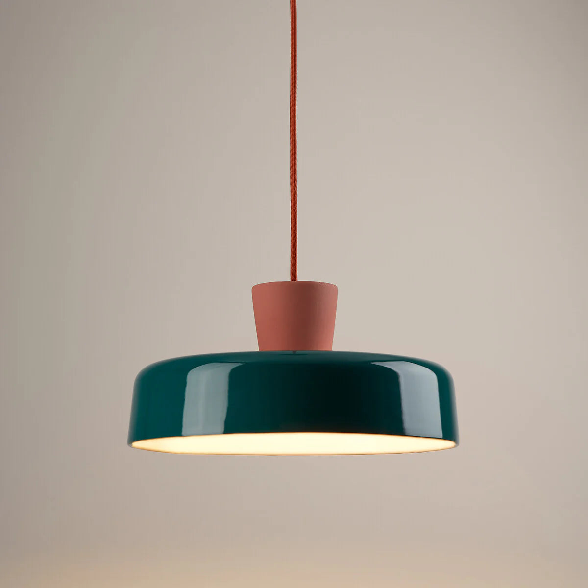 Arlo Retro Peacock Blue Iron Pendant Light