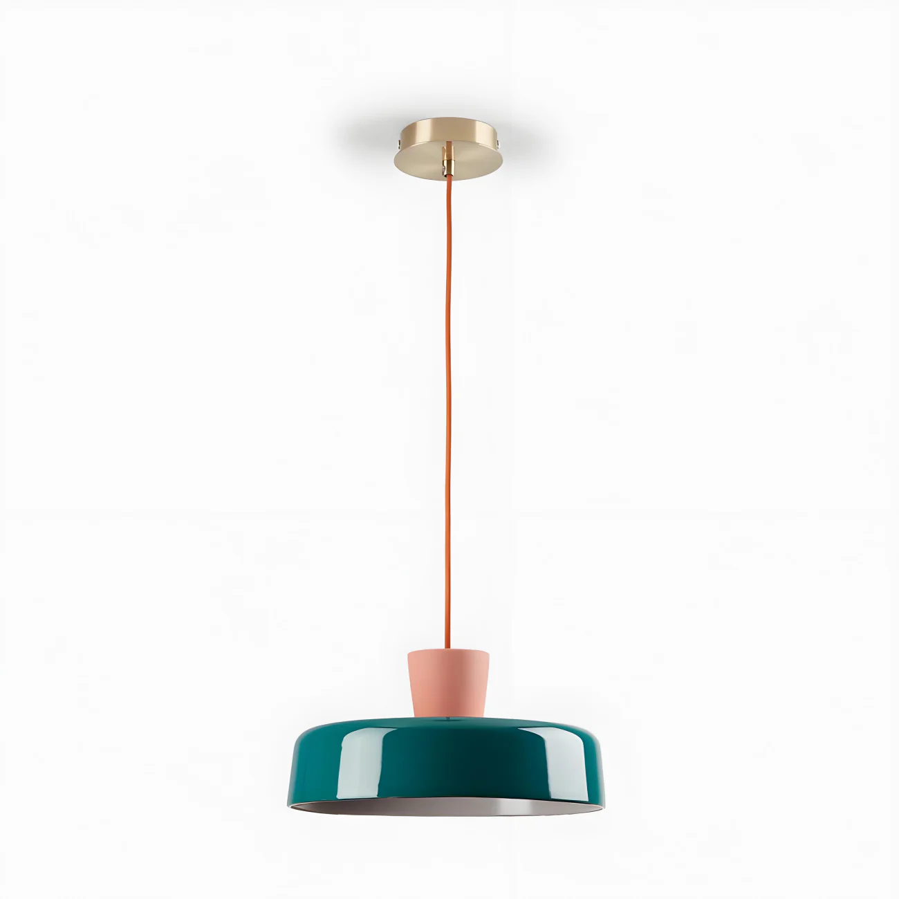 Arlo Retro Peacock Blue Iron Pendant Light
