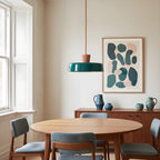 Arlo Retro Peacock Blue Iron Pendant Light