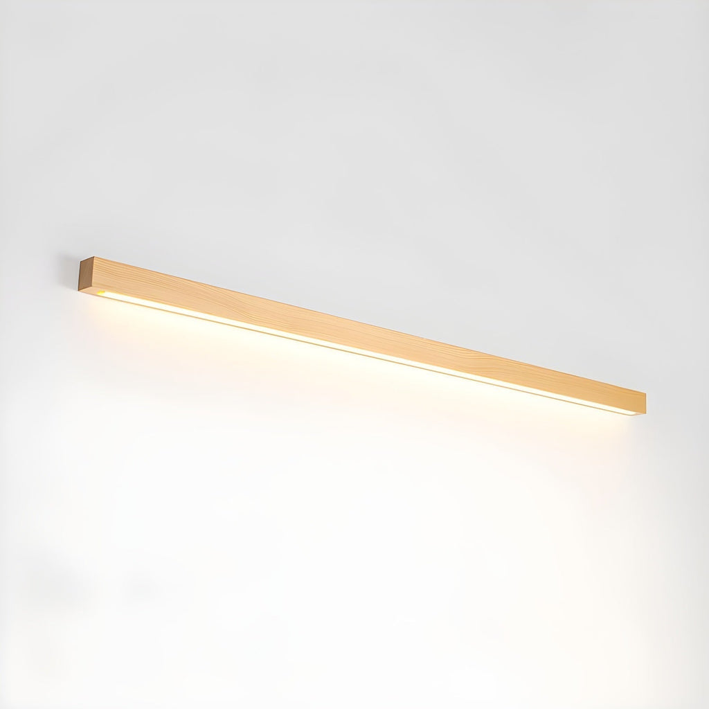 Linear Wood and LED Wall Sconce Minimalist Design