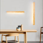 Linear Wood and LED Wall Sconce Minimalist Design