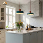 Arlo Retro Peacock Blue Iron Pendant Light
