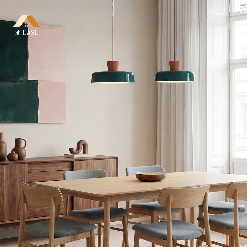 Arlo Retro Peacock Blue Iron Pendant Light
