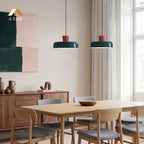 Arlo Retro Peacock Blue Iron Pendant Light