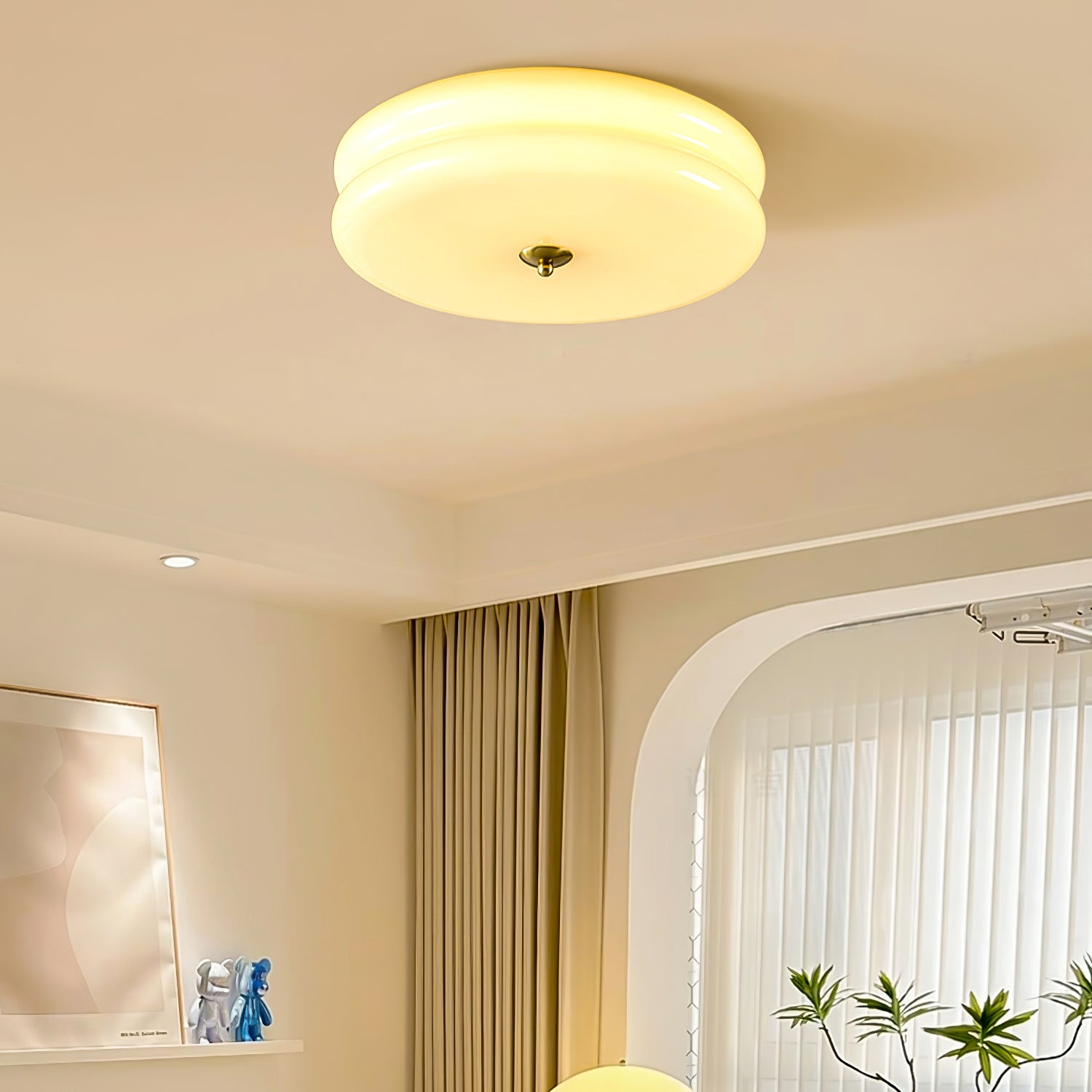 Art Deco Vintage Glass Ceiling Light