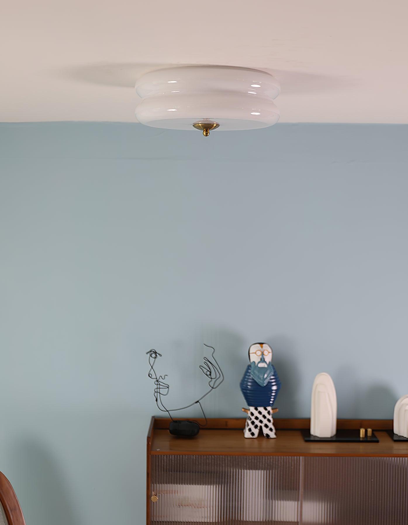 Art Deco Vintage Glass Ceiling Light