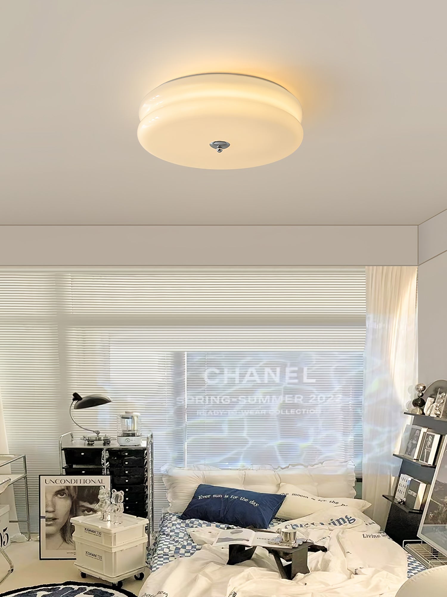 Art Deco Vintage Glass Ceiling Light