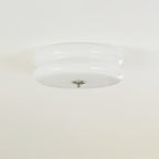Art Deco Vintage Round Glass Ceiling Light 1-Light