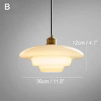 Hanging Ceiling Lamp with Milk White Glass