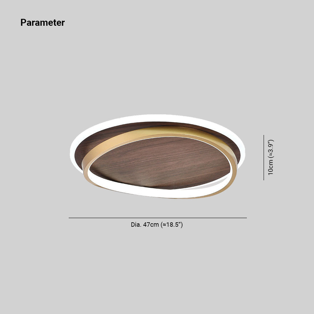 Arisha Modern Round Dimmable Ceiling Light Gold Metal Bedroom