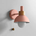 Valentina Modern LED Wall Lamp Metal Glass Bedroom White/Yellow/Pink/Green