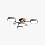 Arisha Geometric Flush Mount Ceiling Light Acrylic/Wood Living Room