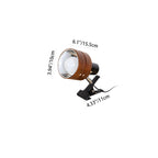 Japanese Solid Wood Round Clip Table Light | 1-Light