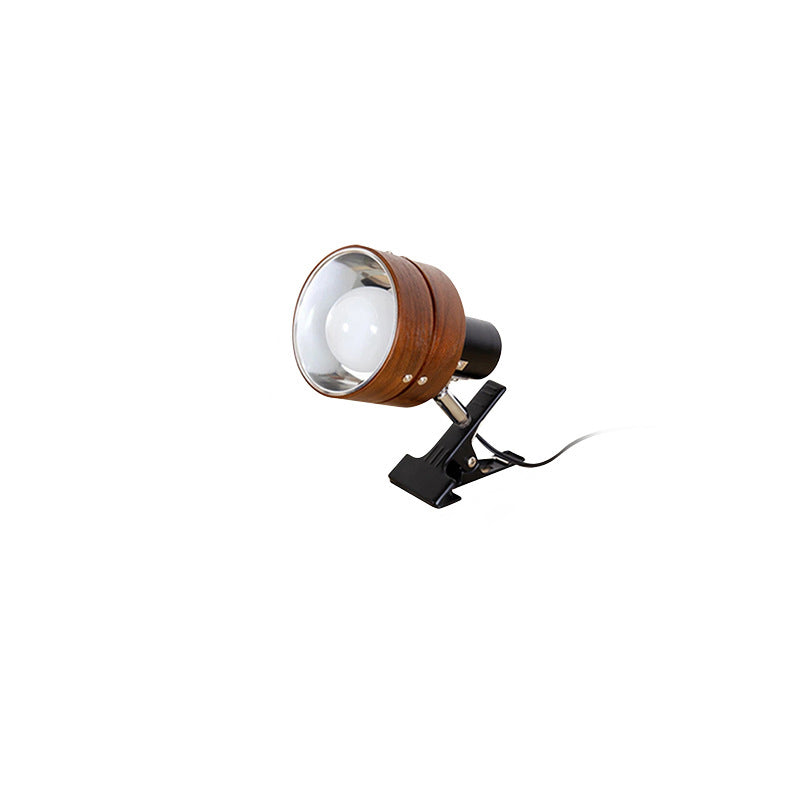 Japanese Solid Wood Round Clip Table Light | 1-Light