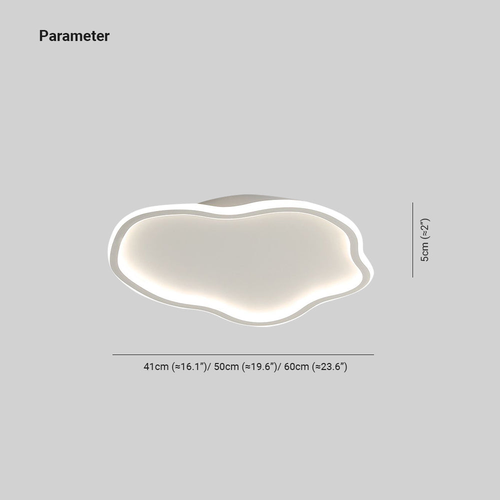 Ilyan Modern Cloud Ceiling Light. Metal/Acrylic. Black/White. Living Room