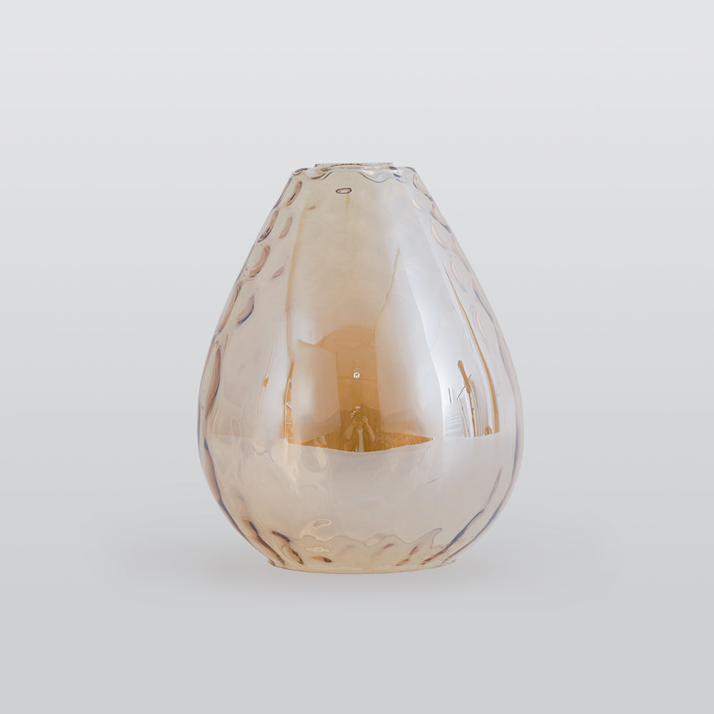 Arisha Vintage LED Suspension Amber Glass Wood Bedroom