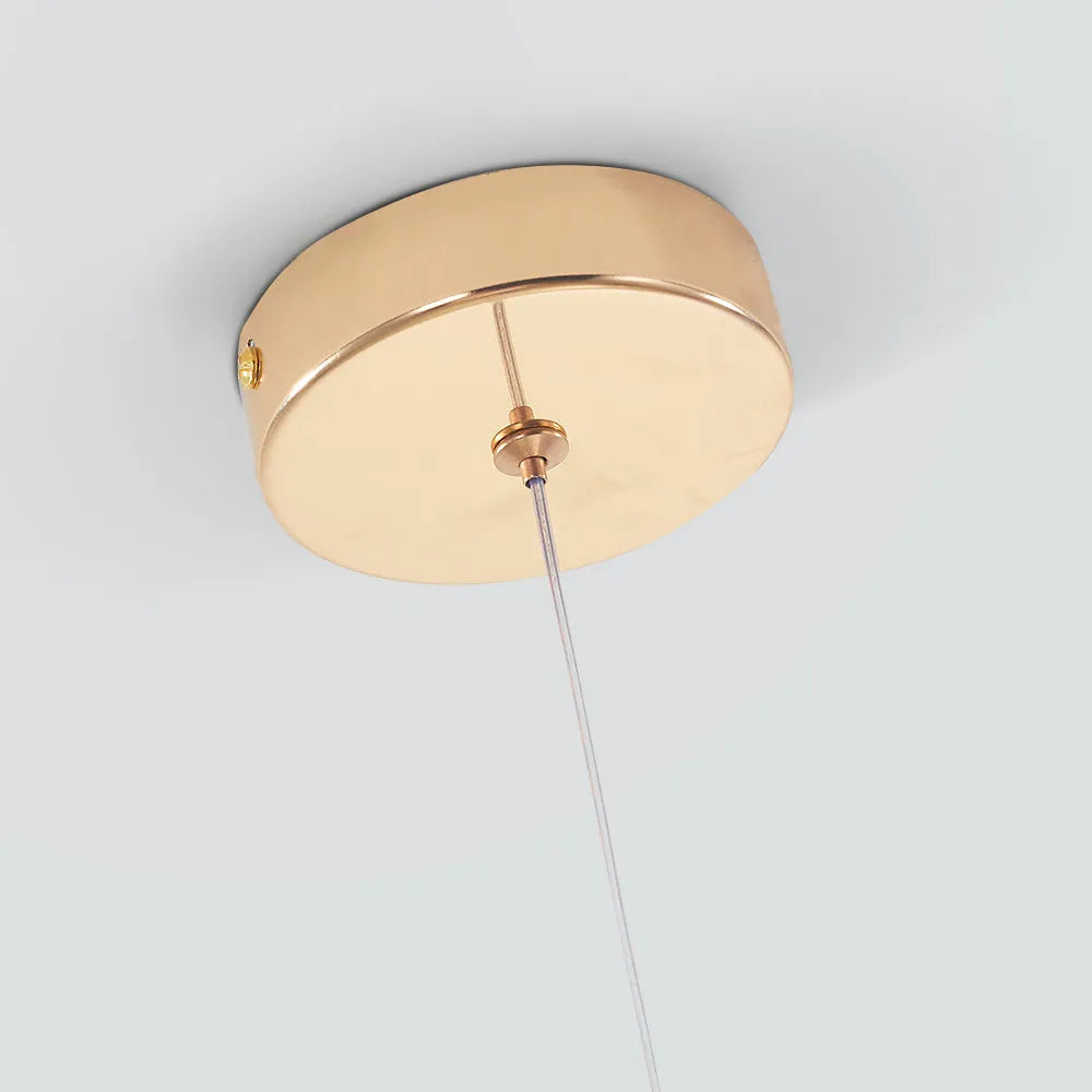 Kristy Pendant Light Drop Shape Gold Bedroom Crystal/Metal 1/3/5-bulb