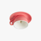 Teyo Modern Ceramic Coffee Cup Ceiling Light Blue/Pink/Yellow