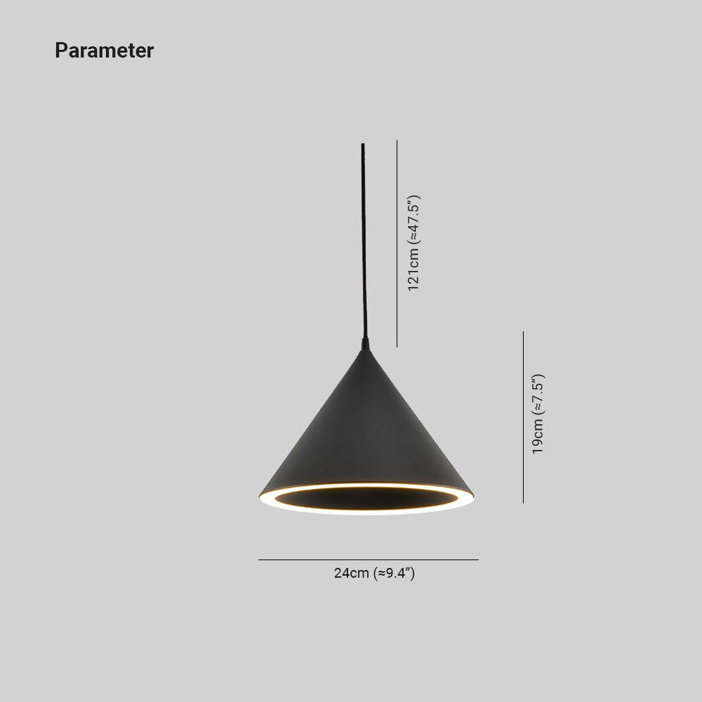 Valentina Minimalist LED Pendant Light White/Black Bedroom Acrylic