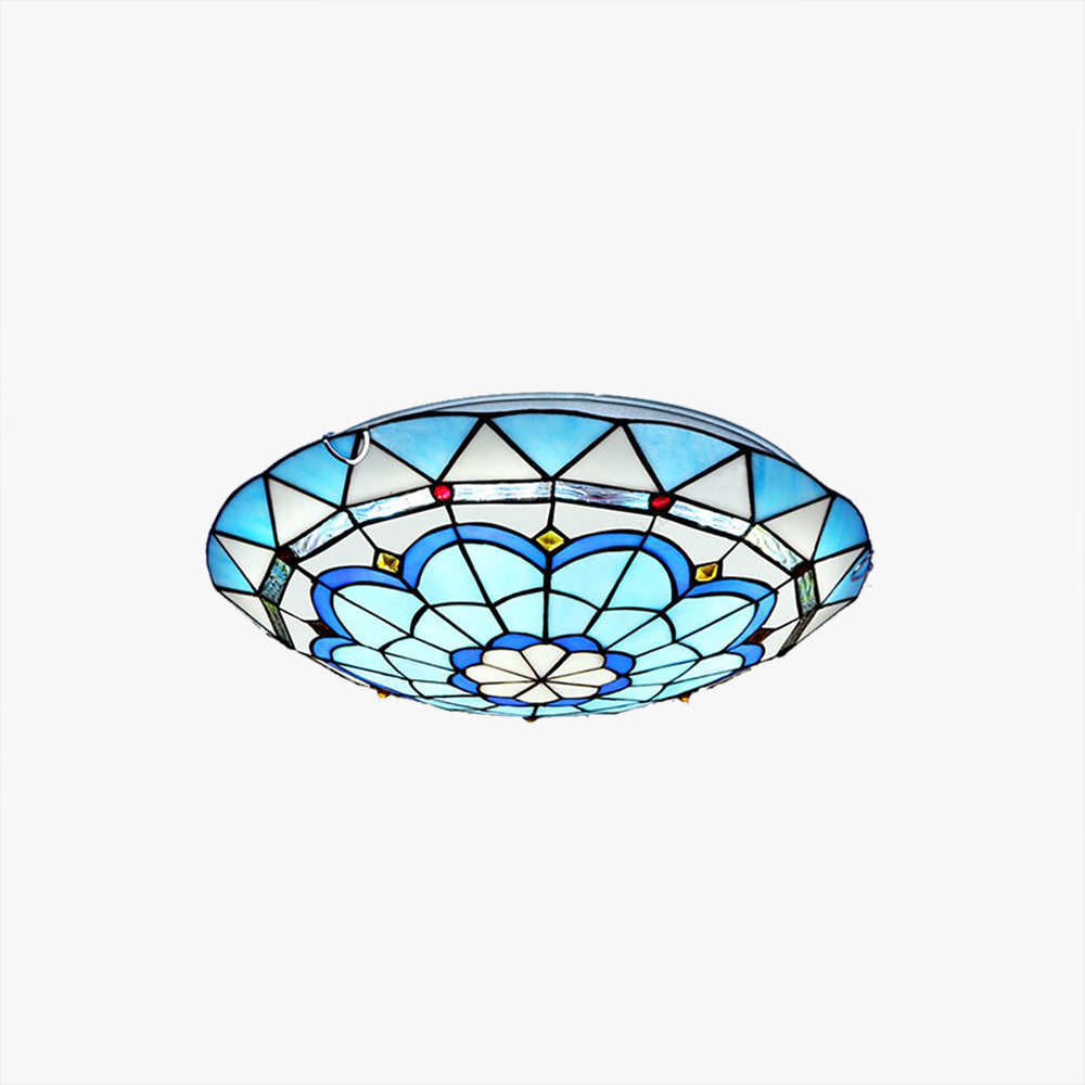 Quana Modern Hemicycle Ceiling Light. Glass. Colored. Living Room