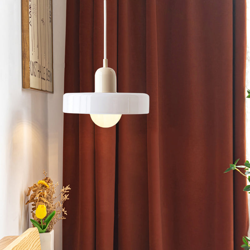 Bauhaus Colored Glass Pendant Light