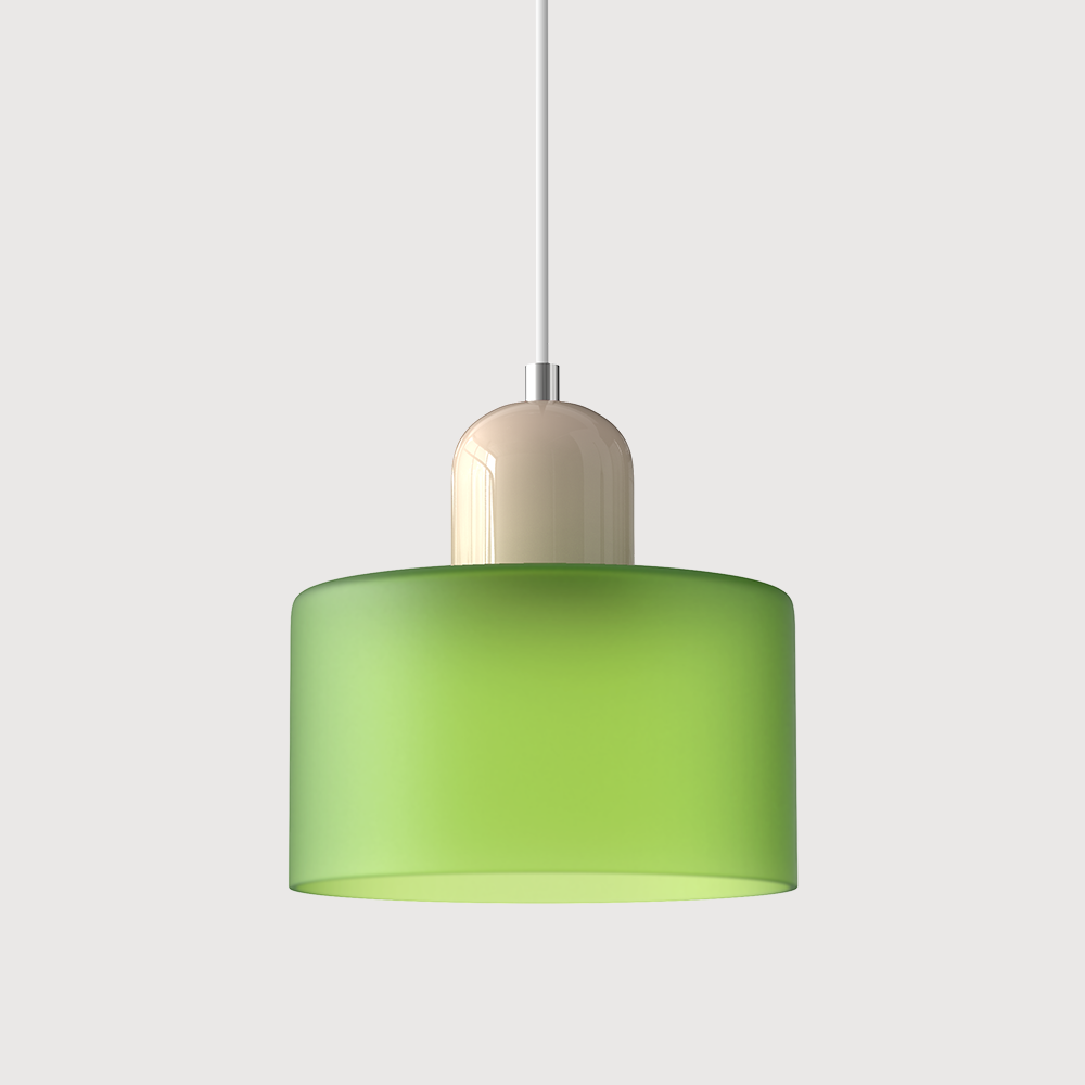 Bauhaus Glass Cylinder Pendant Light LED 1-Light