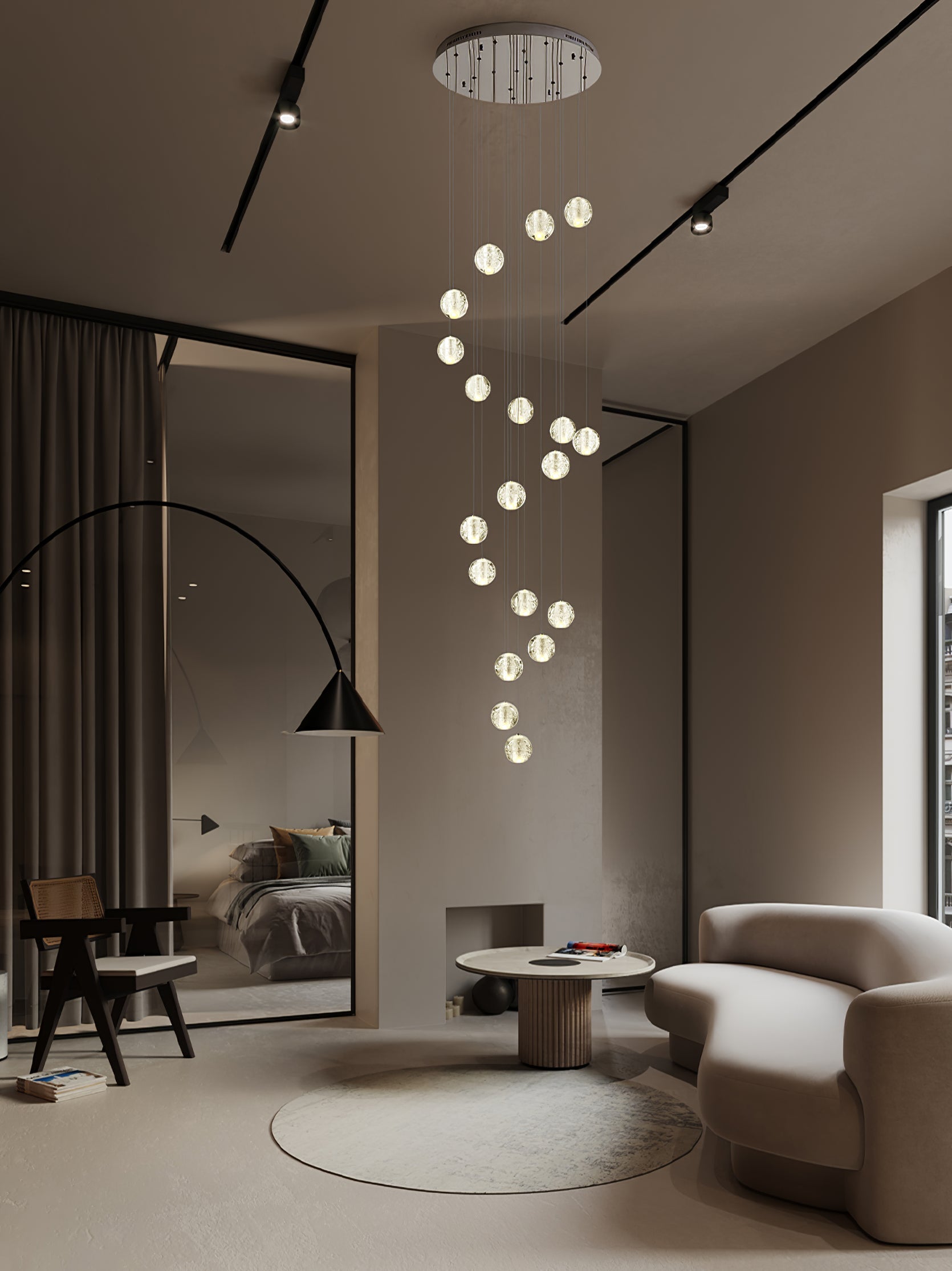 Ball Crystal Pendant Light