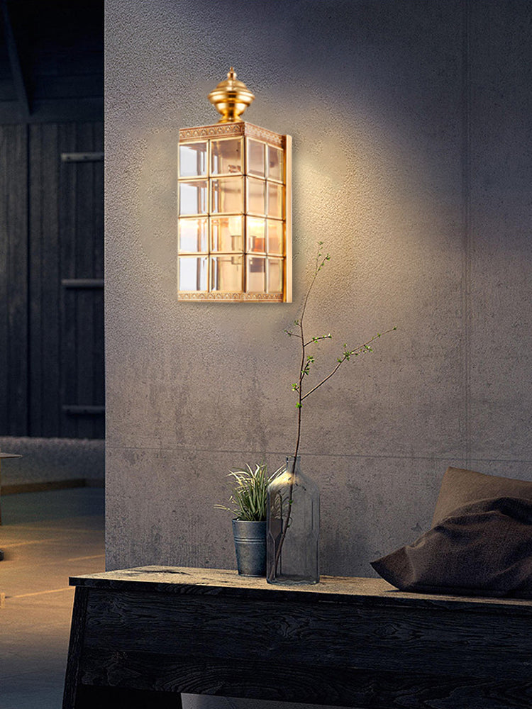 Brass Minimalist Outdoor Wall Light