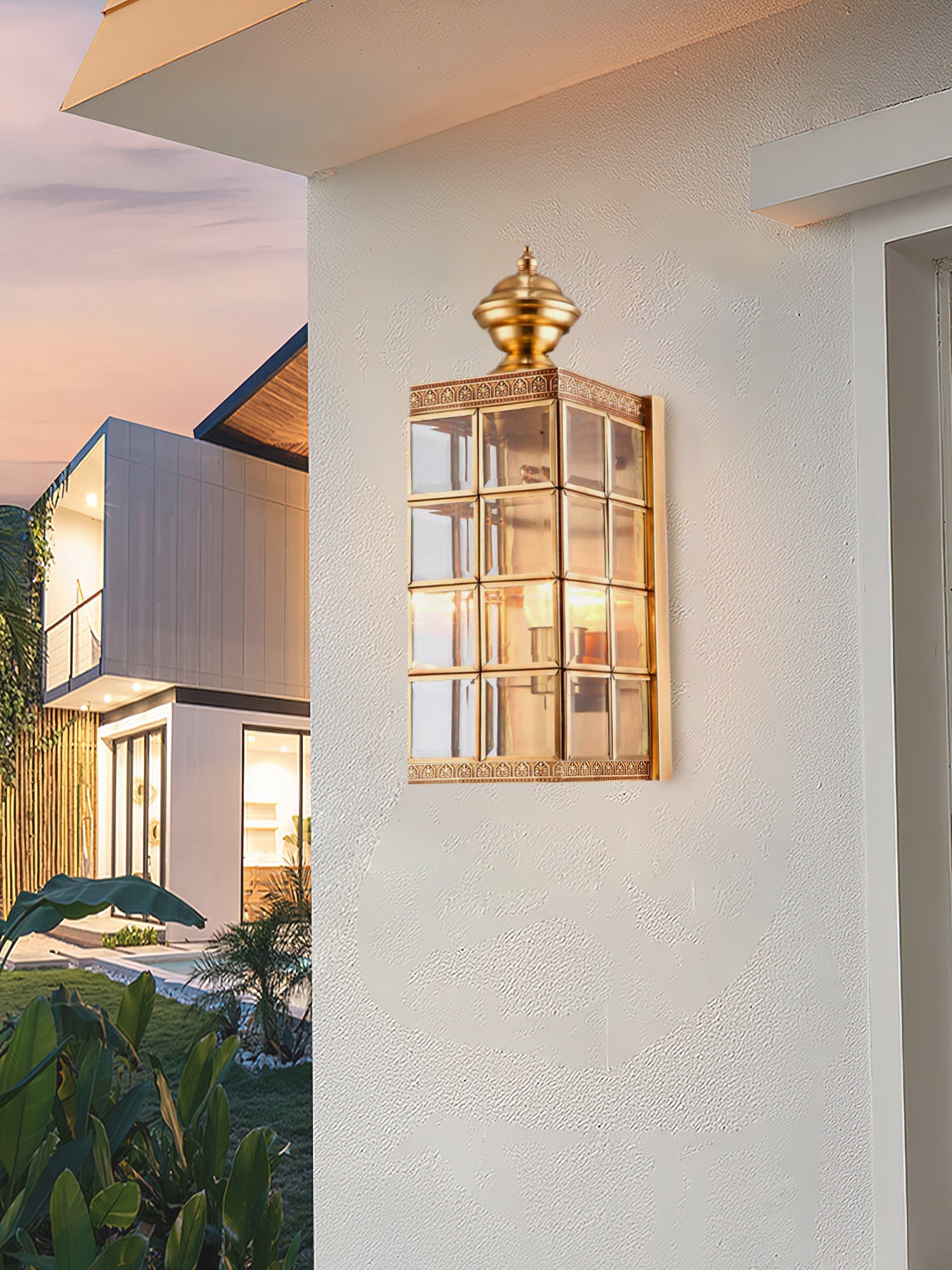 Brass Minimalist Outdoor Wall Light