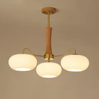 Candy Brass Wooden Glass Persimmon Chandelier