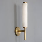 Iron Art Deco Alabaster Wall Lamp