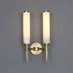 Iron Art Deco Alabaster Wall Lamp