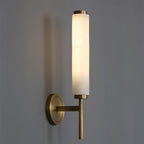 Iron Art Deco Alabaster Wall Lamp