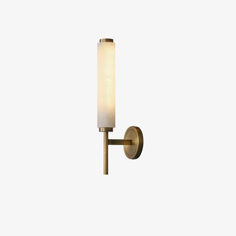 Iron Art Deco Alabaster Wall Lamp