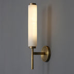 Iron Art Deco Alabaster Wall Lamp