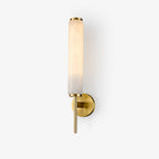 Iron Art Deco Alabaster Wall Lamp