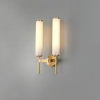 Iron Art Deco Alabaster Wall Lamp