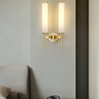 Iron Art Deco Alabaster Wall Lamp