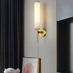 Iron Art Deco Alabaster Wall Lamp