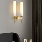 Iron Art Deco Alabaster Wall Lamp