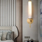 Iron Art Deco Alabaster Wall Lamp