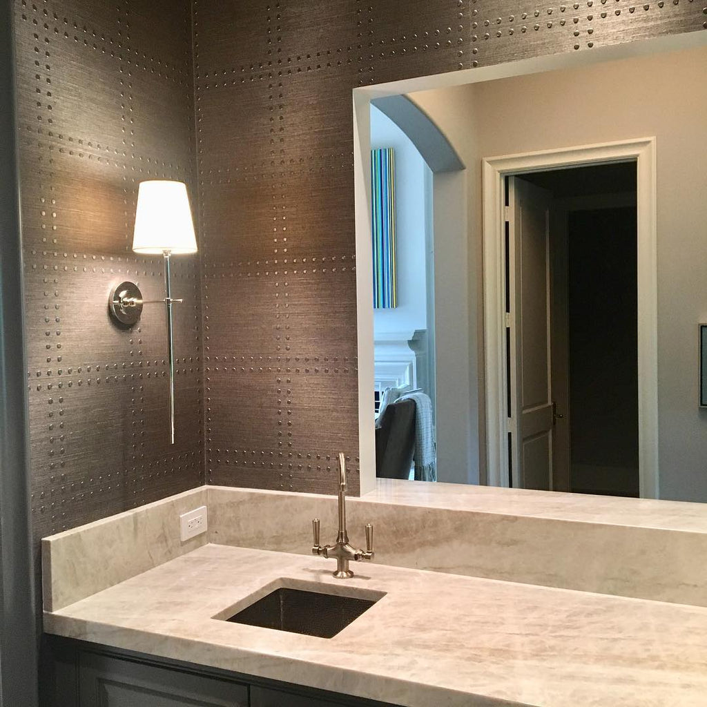 Theodore Wall Sconce in Brass and Fabric