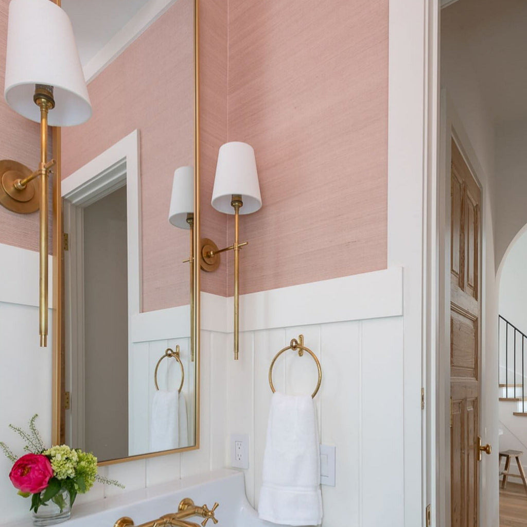 Theodore Wall Sconce in Brass and Fabric