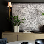 Theodore Wall Sconce in Brass and Fabric